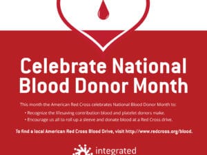 national blood donor month