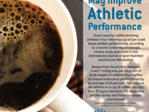 coffee health benefits, coffee athletic performance, sports medicine, coffee athletes