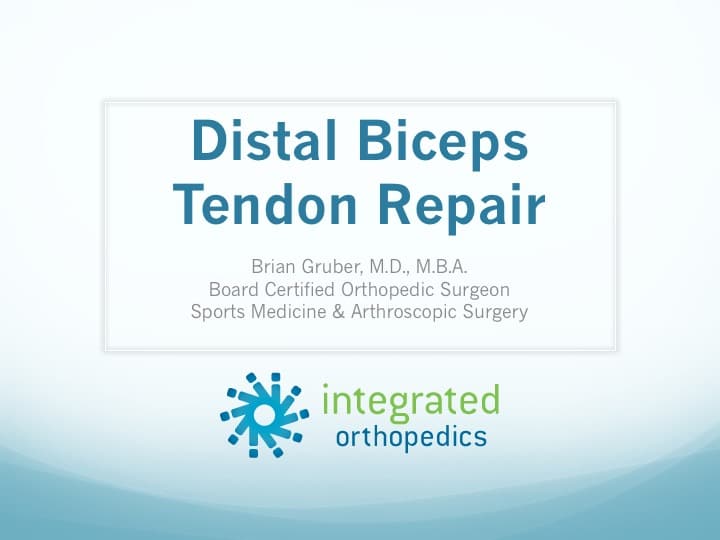 distal biceps tendon repair