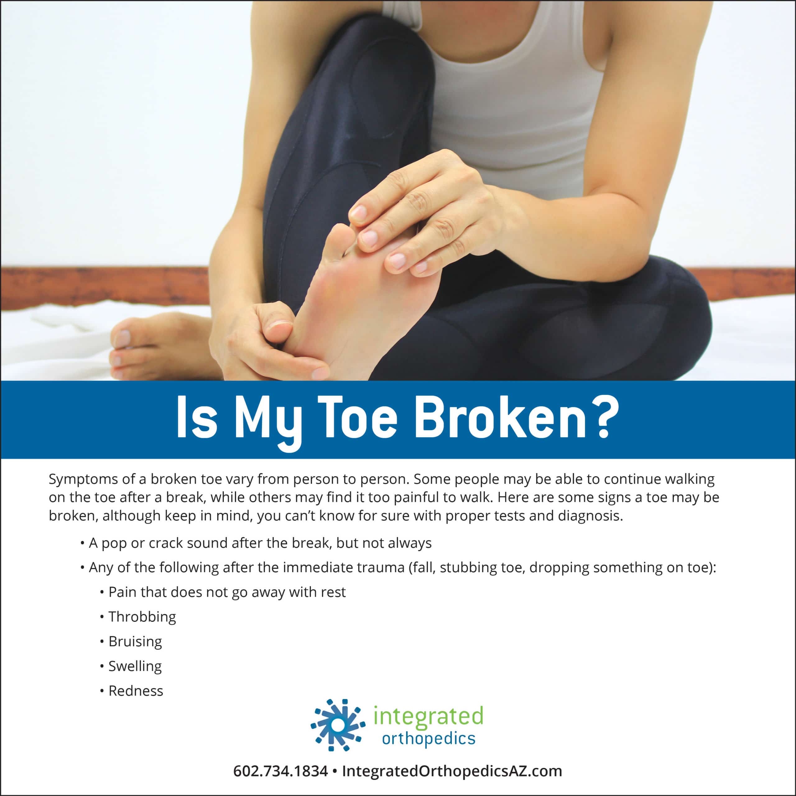 Is My Toe Broken? Integrated Orthopedics